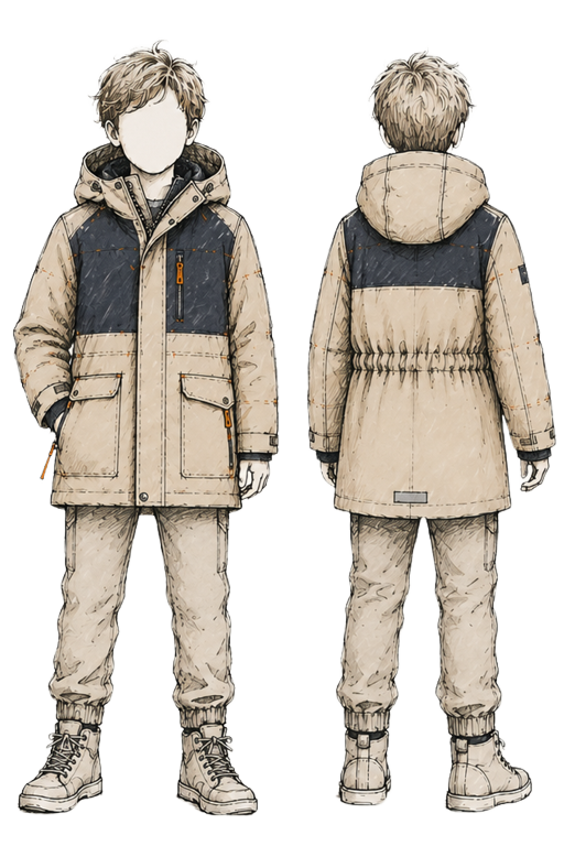Smart Modular Parka (AI-generated concept visualization)