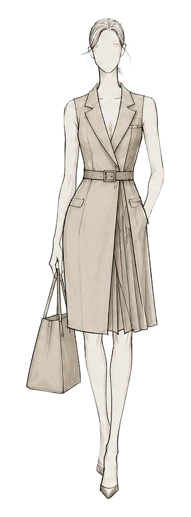Circular Modular Office-to-Evening Wear — Business Casual (AI-generated concept visualization)
