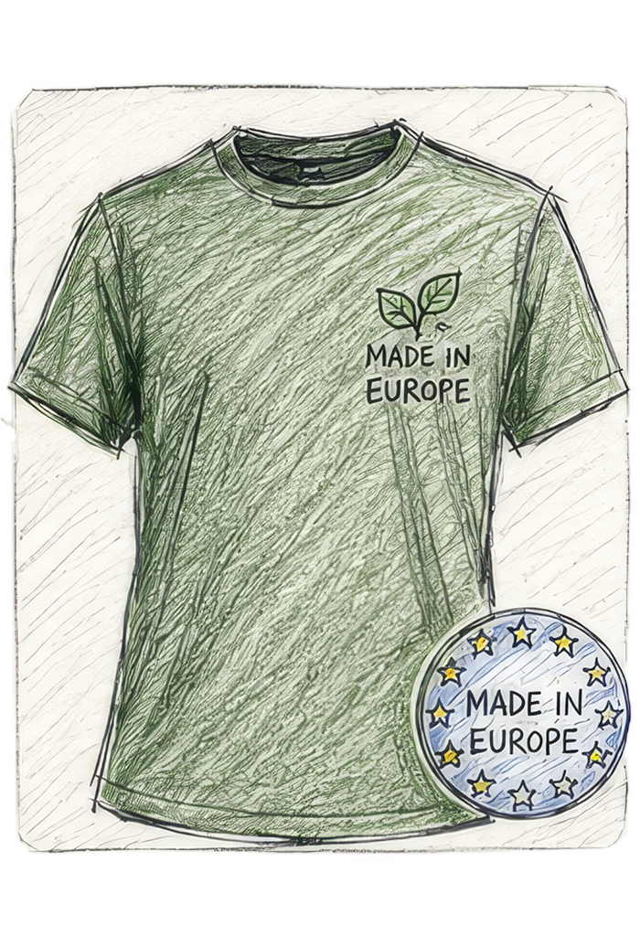 Automated Microfactory T-Shirt — Finished T-Shirt (AI-generated concept visualization)